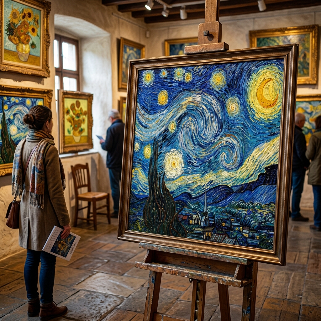 Van Gogh inspired gallery painting